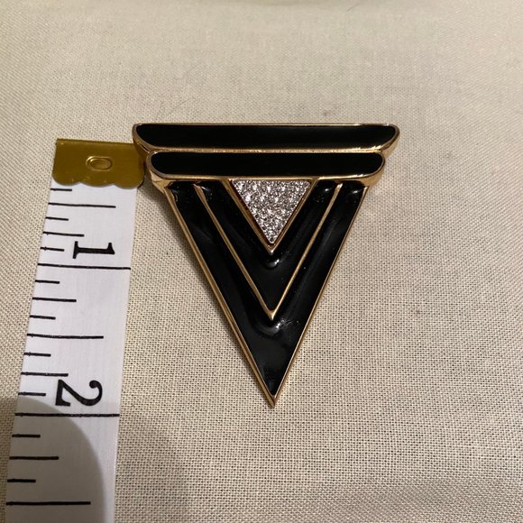 Vintage Triangle Art Deco Inspired Pin - Picture 6 of 8